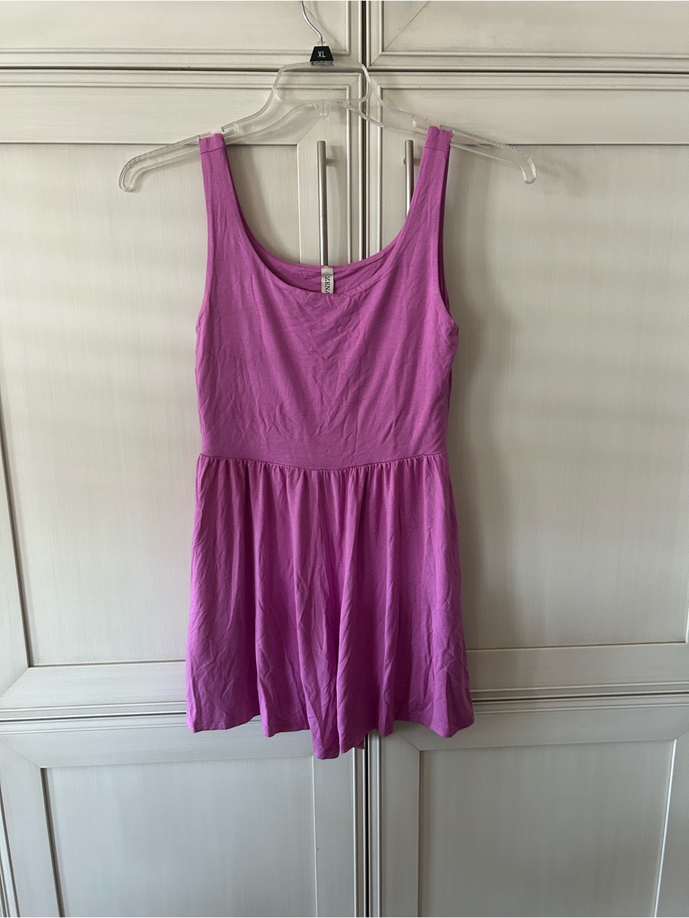 Zenana Outfitters Scoop Neck Romper in Magenta